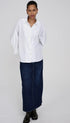 Rabens Saloner Chloe poplin full shirt white